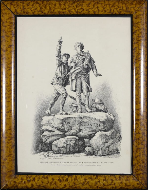 Gravure ascension Mont Blanc