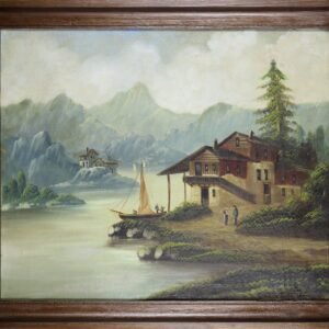 Paysage montagne et lac suisse