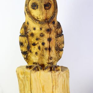 sculpture Chouette-bois