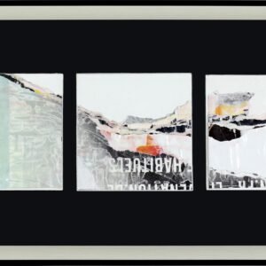 Triptyque abstrait aux couleurs douces
