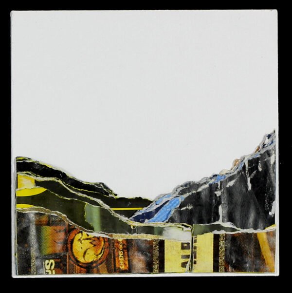 Trois panneaux avec paysage abstrait.