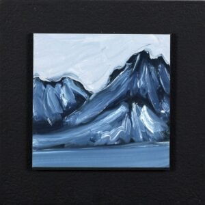 Peinture montagne abstraite