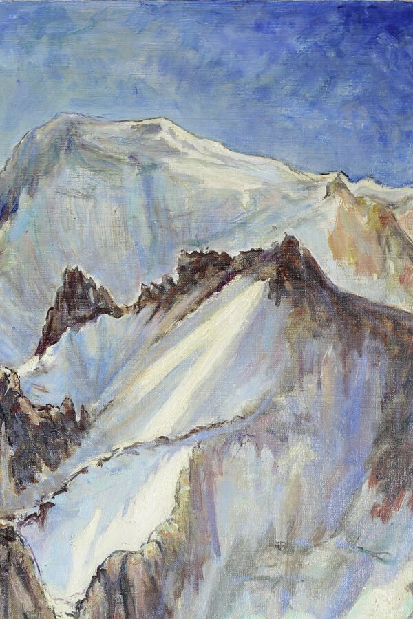 Peinture montagne Mont Blanc A. VALERE