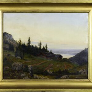 Paysage montagne et lac suisse allemande