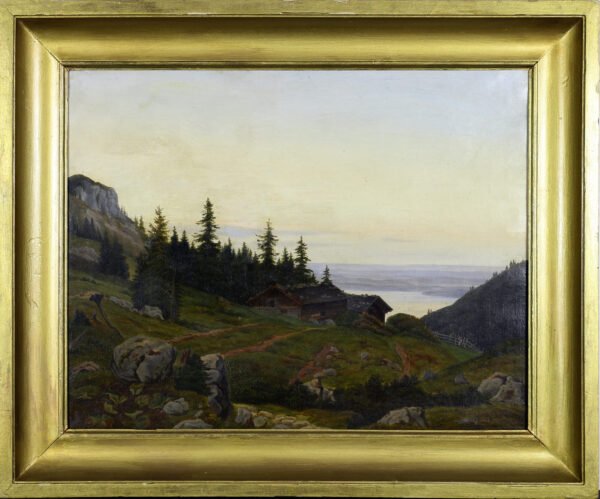 Paysage montagne et lac suisse allemande