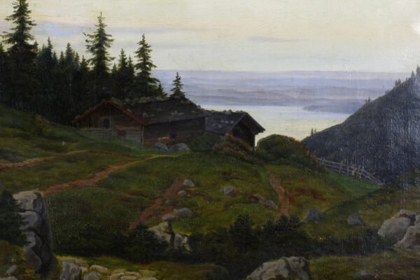 Paysage montagne et lac suisse allemande