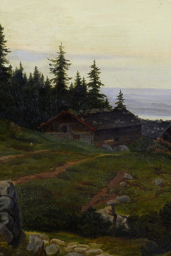 Paysage montagne et lac suisse allemande