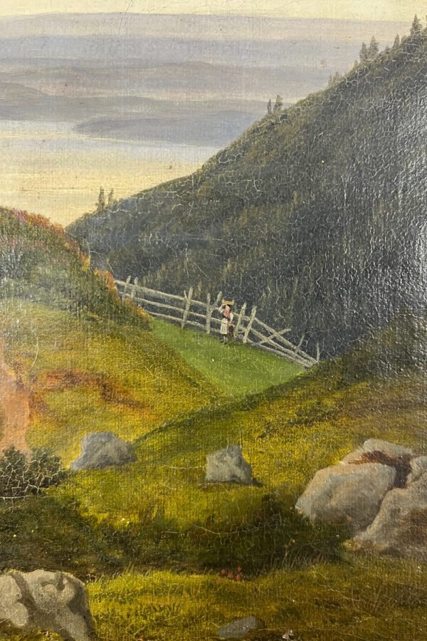 Paysage montagne et lac suisse allemande