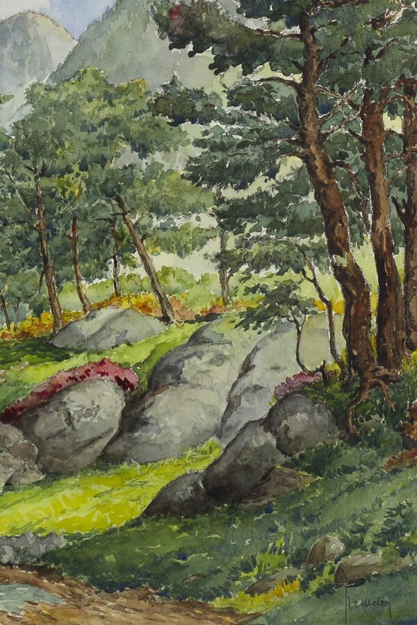 Aquarelle forêt en Oisans – Image 2