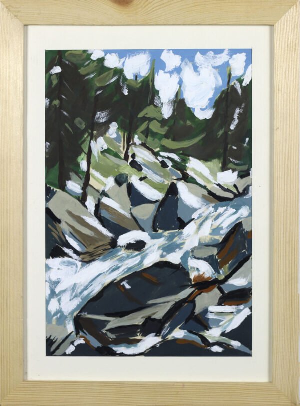 Planche originale BD skieur