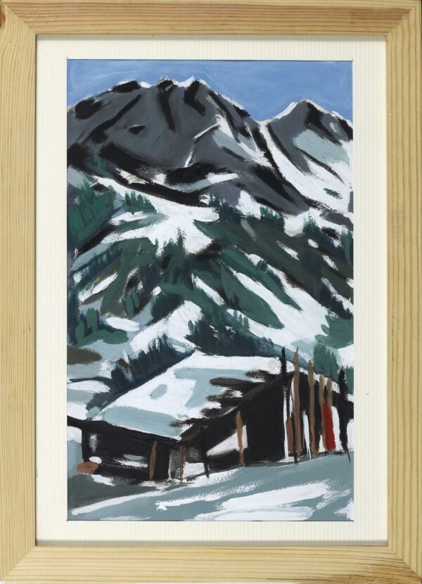 Peinture Chalet en montagne Tignes