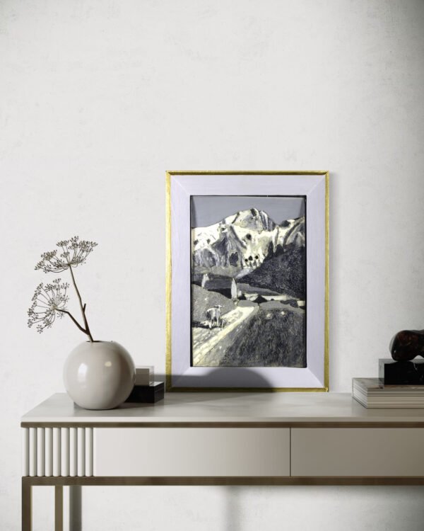 Peinture montagne Oisans la Meije