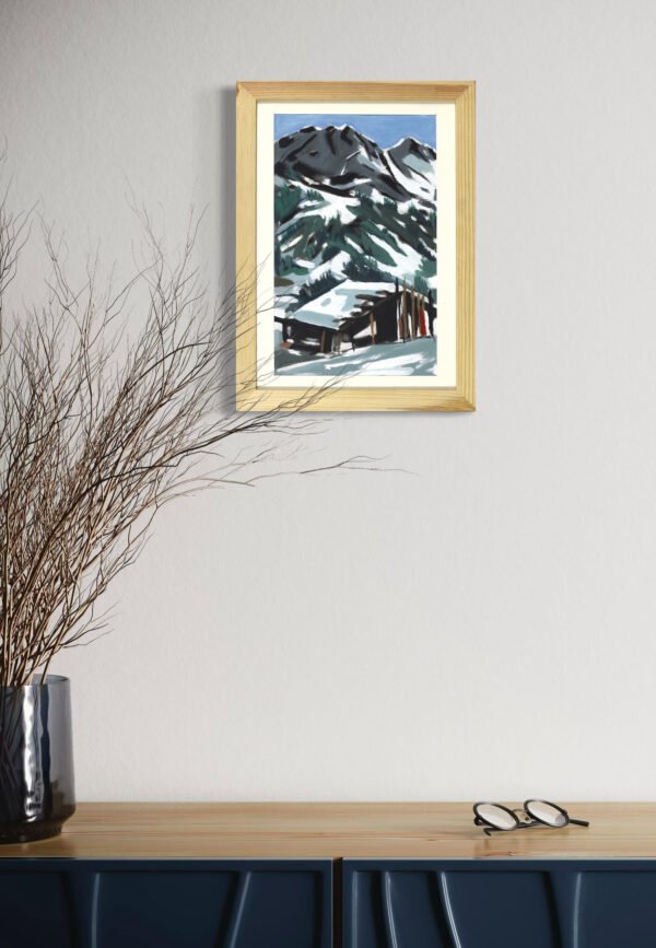 Peinture Chalet en montagne Tignes