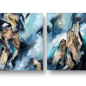 TIELOR peinture "Diptyque Grand Escalier "