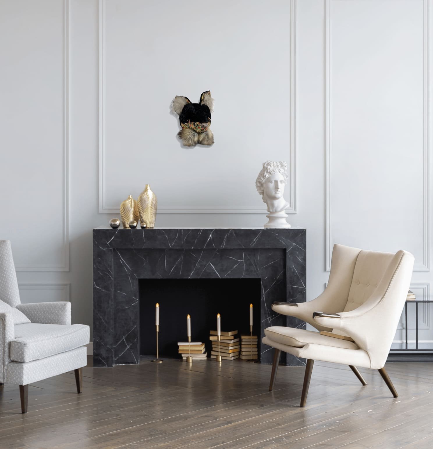 MEYER-BERTHAUD sculpture textile Renard Noir – Image 4