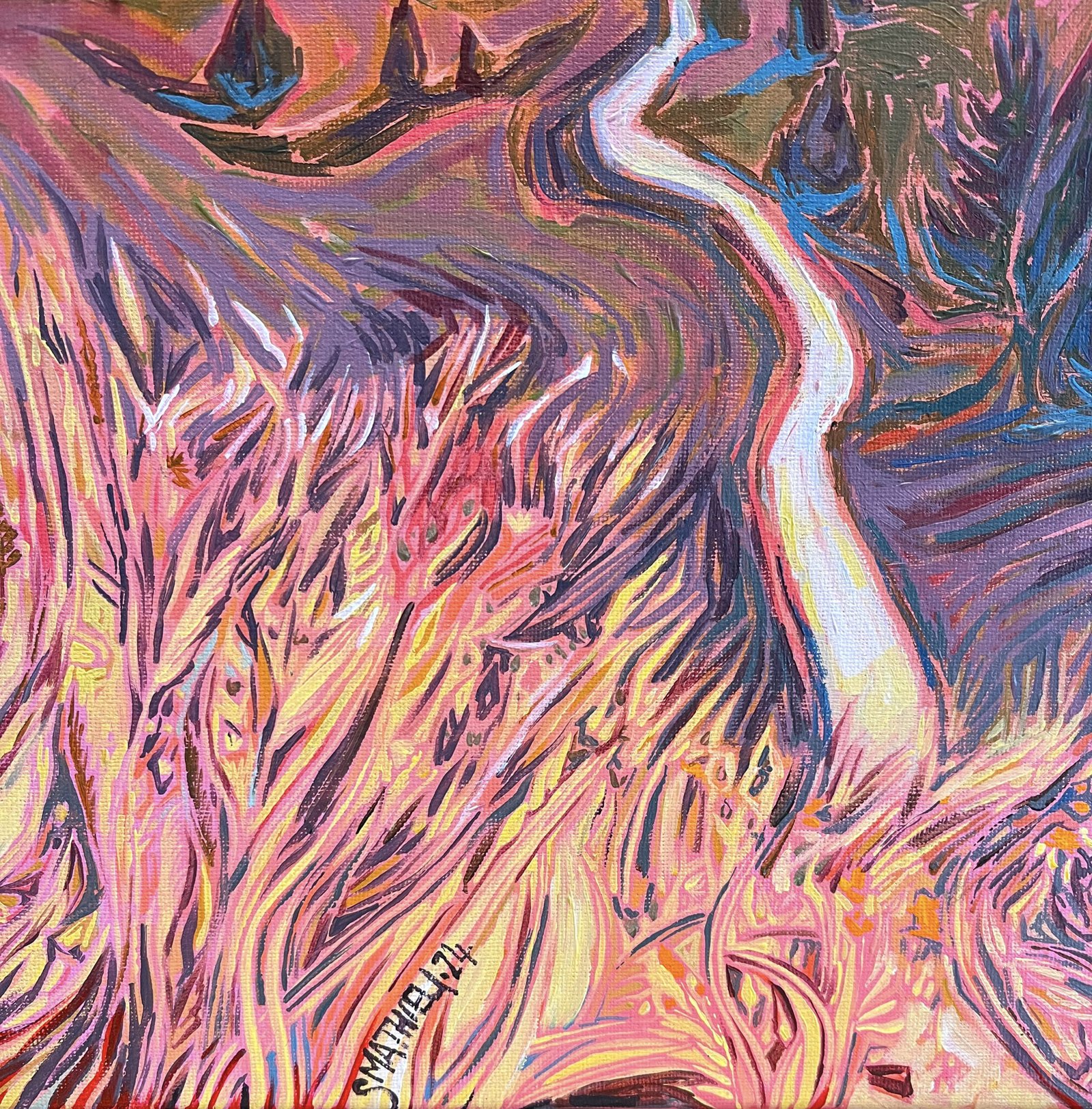 S. MATHIEU peinture Vercors "Vallon de Combeau" – Image 2