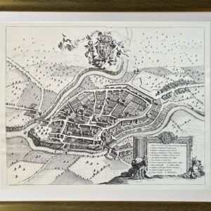 Gravure ancienne plan cavalier de Rumilly 17 ième