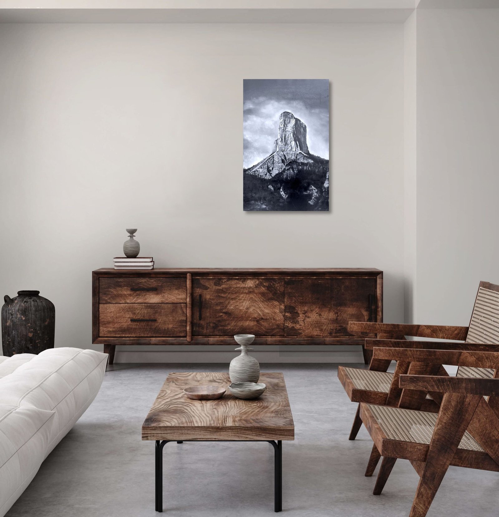 peinture mont aiguille