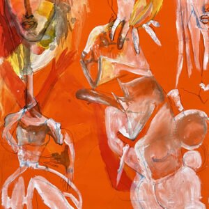 PAM peinture contemporaine "Alice et son ami lapin"